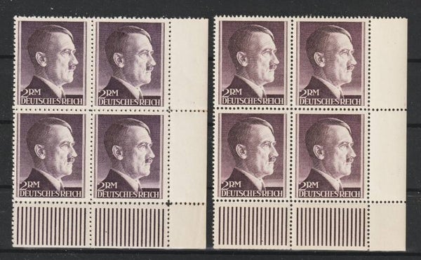 MiNr. 800 A + B postfrische Unterrand Bogenecken