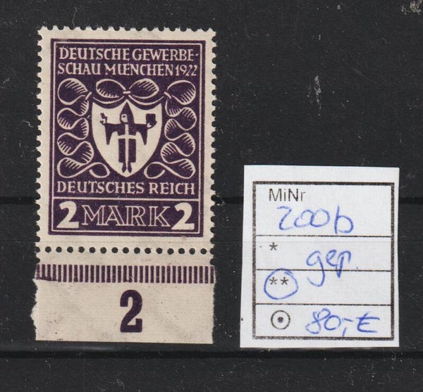 MiNr. 200 b postfrisch  **, geprüft