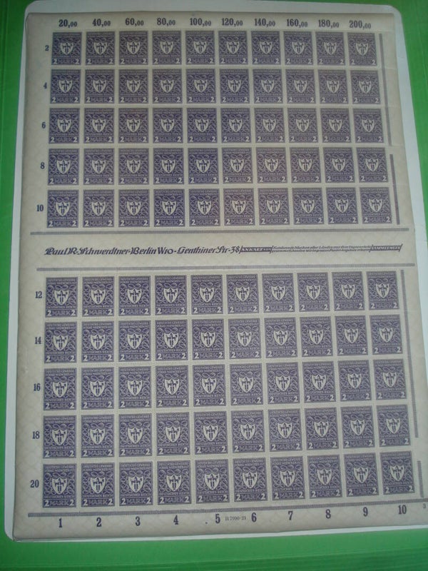 MiNr. 200 ** Bogen, Platte 3 + 4