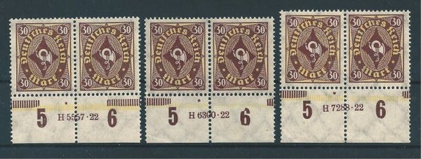 MiNr. 208 HAN H 5557.22, HAN H 6300.22, HAN H 7288.22 postfrisch **