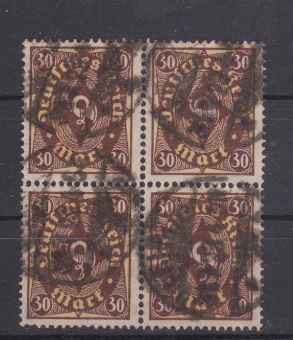 MiNr. 208 gestempelter Viererblock