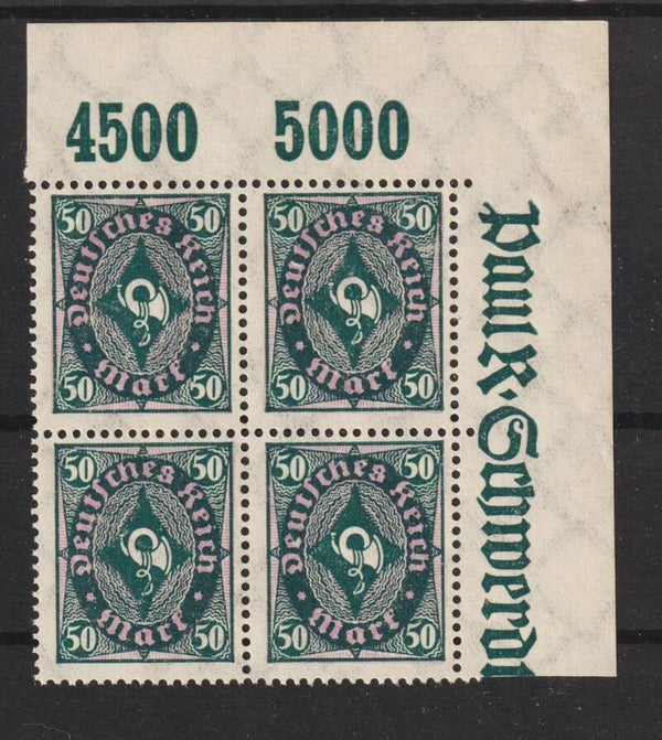 MiNr. 209 P postfrische Oberrand Bogenecke