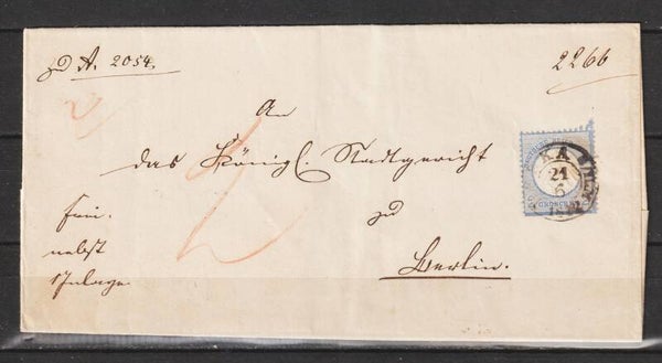 MiNr. 20 Einzelfrankatur auf Brief
