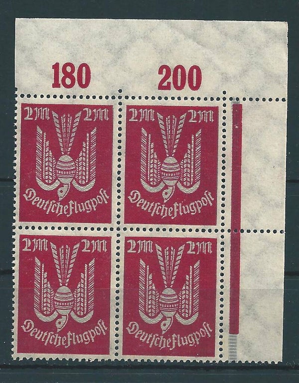 MiNr. 216 postfrische Oberrand Bogenecke