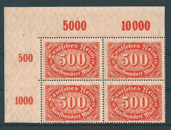 MiNr. 223 postfrische Oberrand Bogenecke