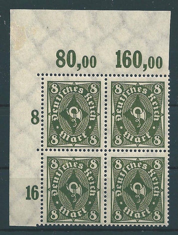 MiNr. 229 postfrische Bogenecke