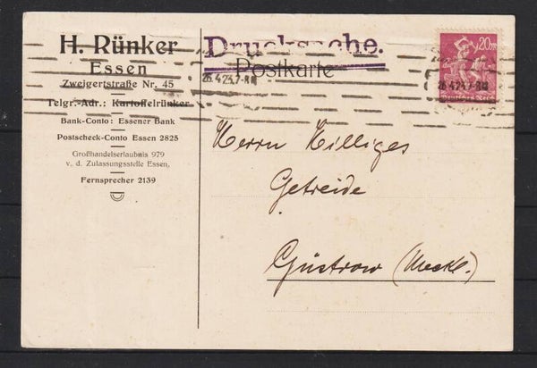 MiNr. 241 EF auf Drucksache ESSEN  26.4.23  (s24024)
