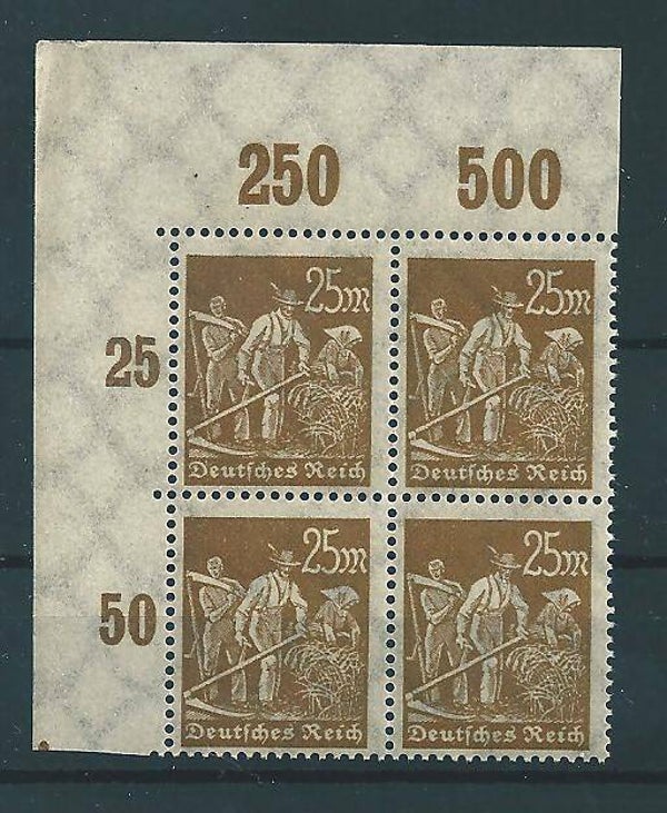 MiNr. 242 postfrische ** Oberrand Bogenecke