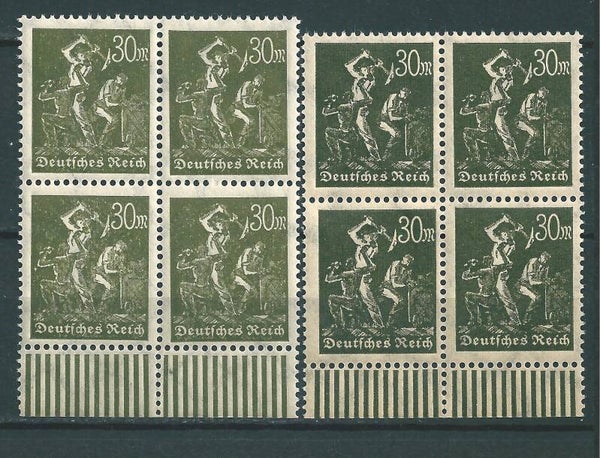 MiNr. 243 a/b postfrischer ** Viererblock