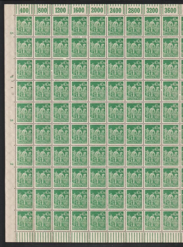 MiNr. 244 W postfrischer Bogen, Oberrand: 2'3'2-1'5'1