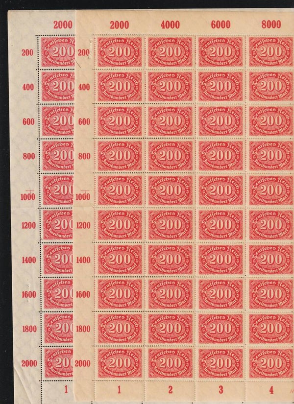 MiNr. 248 a, c postfrische ** Bogen