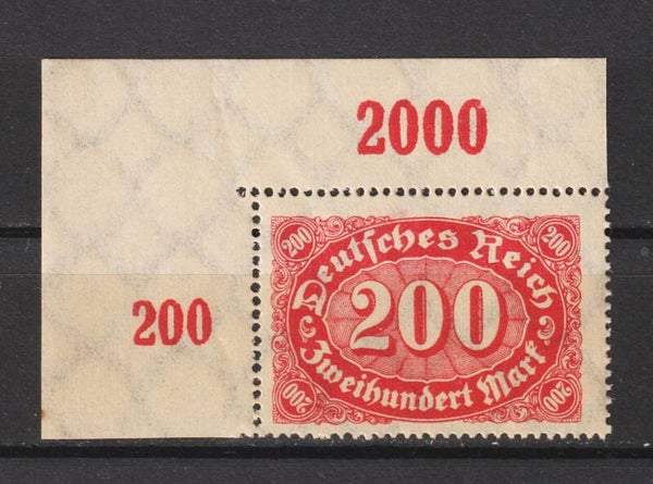 MiNr. 248 postfrische Oberrand Bogenecke