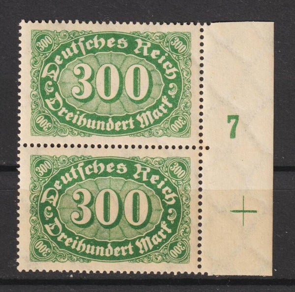 MiNr. 249 postfrisch Plattenfehler I, Formnummer 7