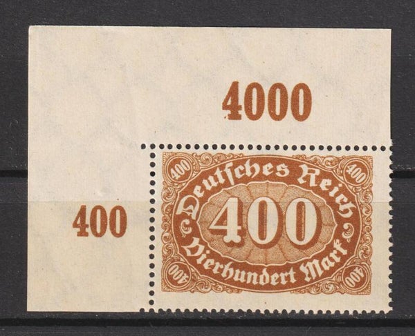MiNr. 250 postfrische Oberrand Bogenecke