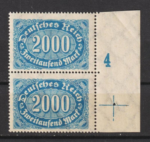 MiNr. 253 postfrisch, FN 4 + Passerkreuz