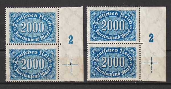 MiNr. 252 a+b postfrisch ** FN 2 + Passerkreuz
