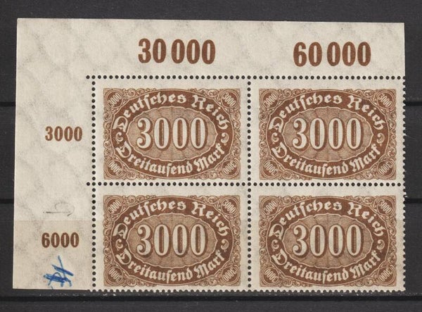 MiNr. 254 Oberrand Bogenecke postfrisch **