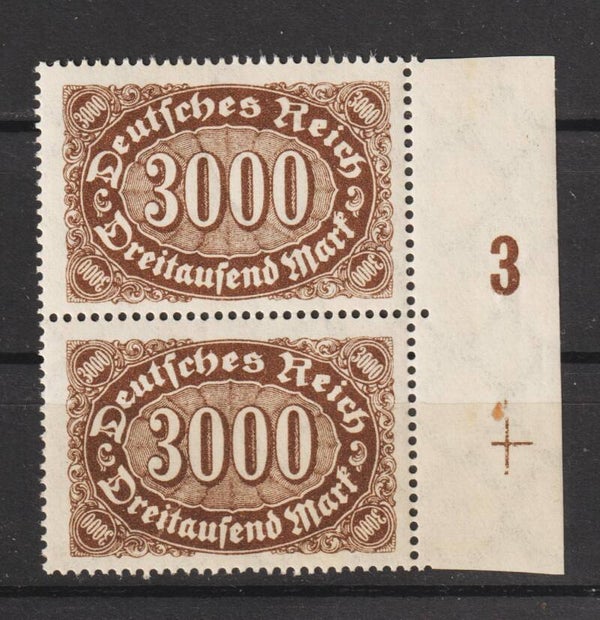 MiNr. 254 postfrisch ** FN 3 + Passerkreuz