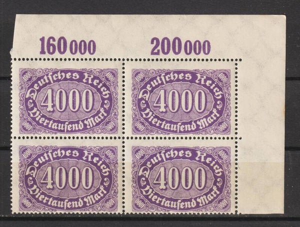 MiNr. 255 postfrische Oberrand Bogenecke