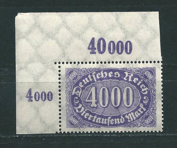 MiNr. 255 postfrische Oberrand Bogenecke