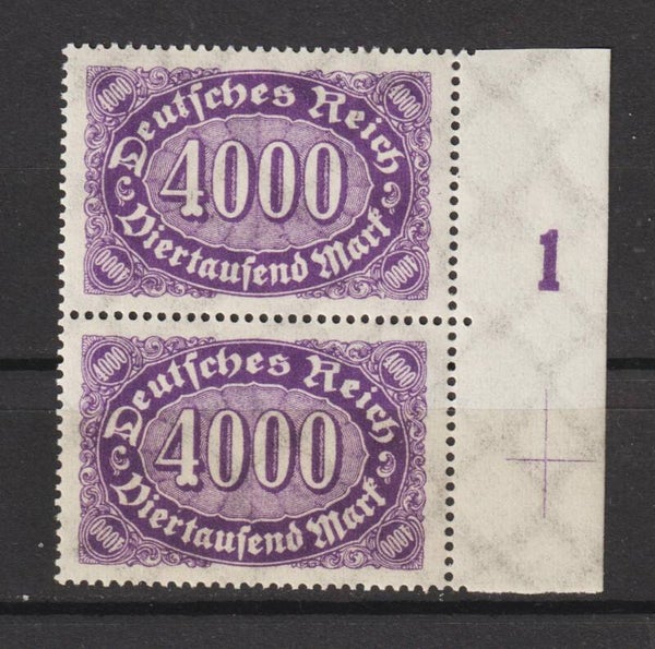 MiNr. 255 postfrisch ** FN 1 + Passerkreuz