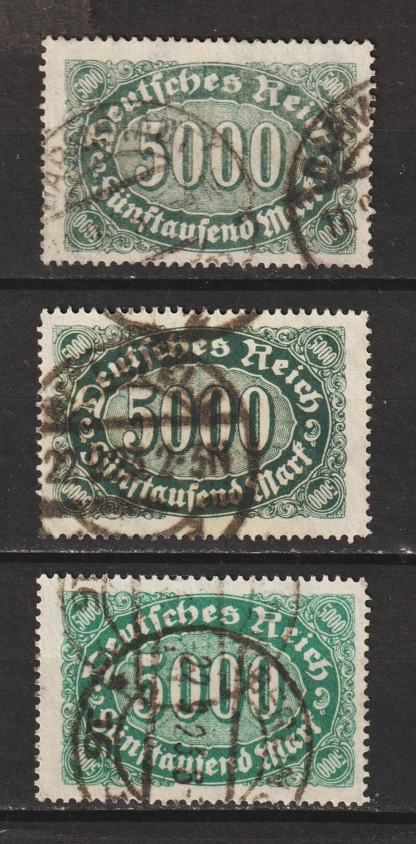 MiNr. 256 a, b, c gestempelt