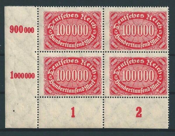 MiNr. 257 f47 postfrisch ** Bogenecke unten links