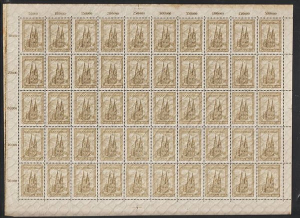MiNr. 262 postfrischer ** Bogen, Druckerzeichen 3
