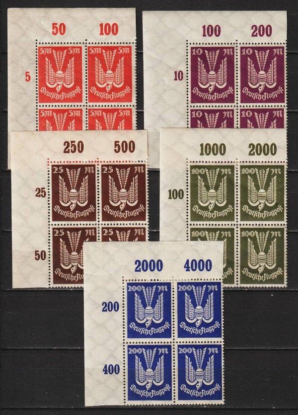 MiNr. 263-267 ** Oberrand Bogenecken