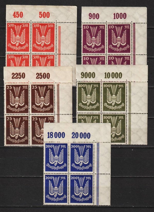 MiNr. 263-267 ** Oberrand Bogenecken