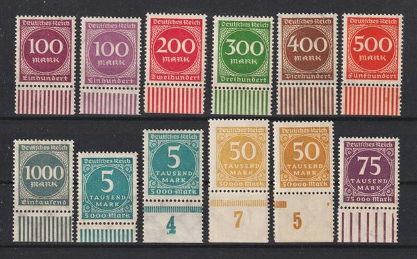 MiNr. 268-276 Unterrand postfrisch **