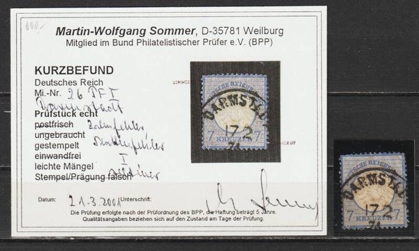 MiNr. 26 I Foto Befund Sommer BPP