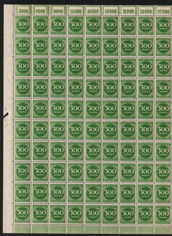 MiNr. 270 ** Bogen Plattenfehler II