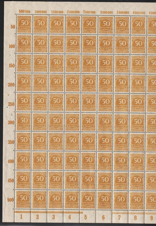 MiNr. 275 ** Bogen, Platte 5 Plattenfehler III