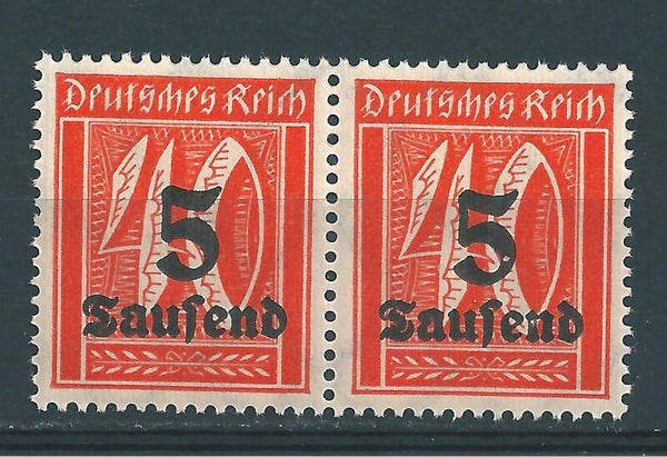 MiNr. 277 postfrisch, Abart: Loch im Bogen der Wertziffer 5