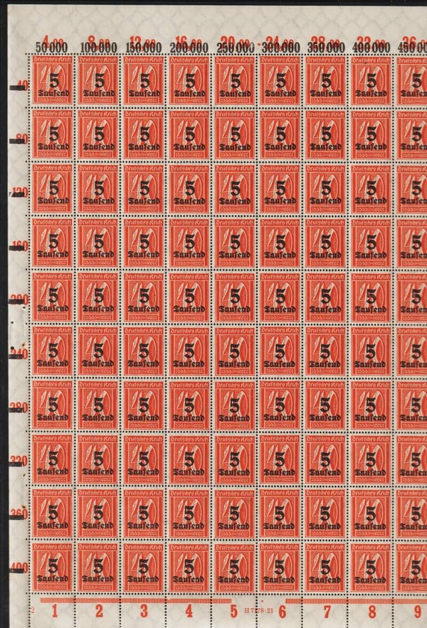 MiNr. 277 ** Bogen Platte 2