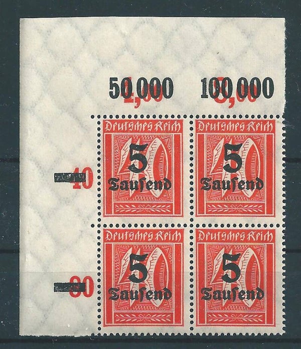 MiNr. 277 postfrisch ** Oberrand Bogenecke