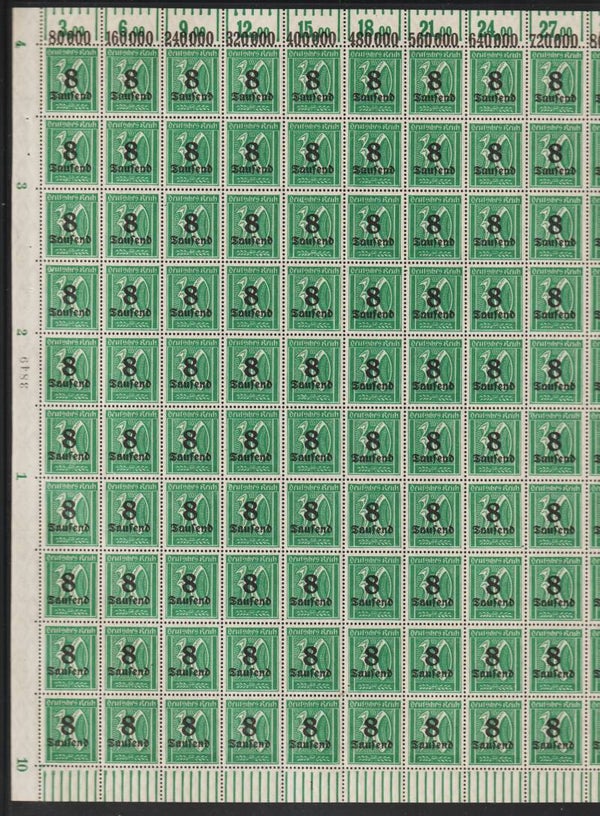 MiNr. 278 postfrischer ** Bogen