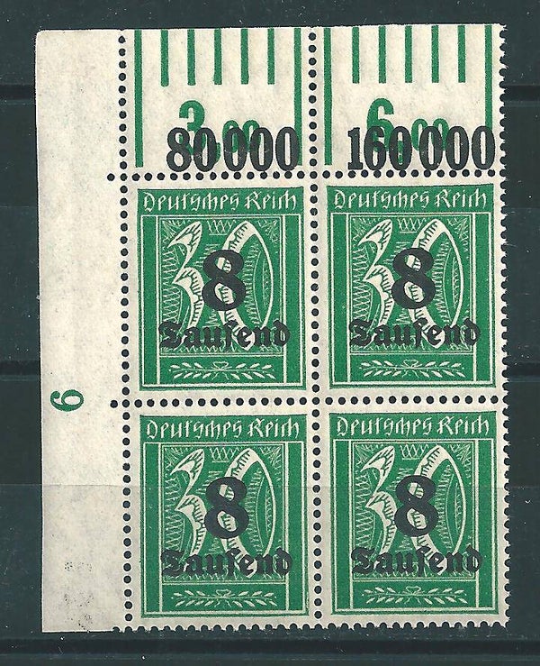 MiNr. 278 W postfrisch ** Oberrand Bogenecke