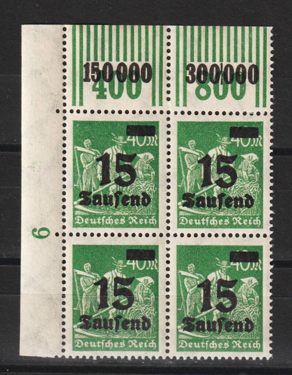 MiNr. 279 Wb postfrisch ** Oberrand Bogenecke