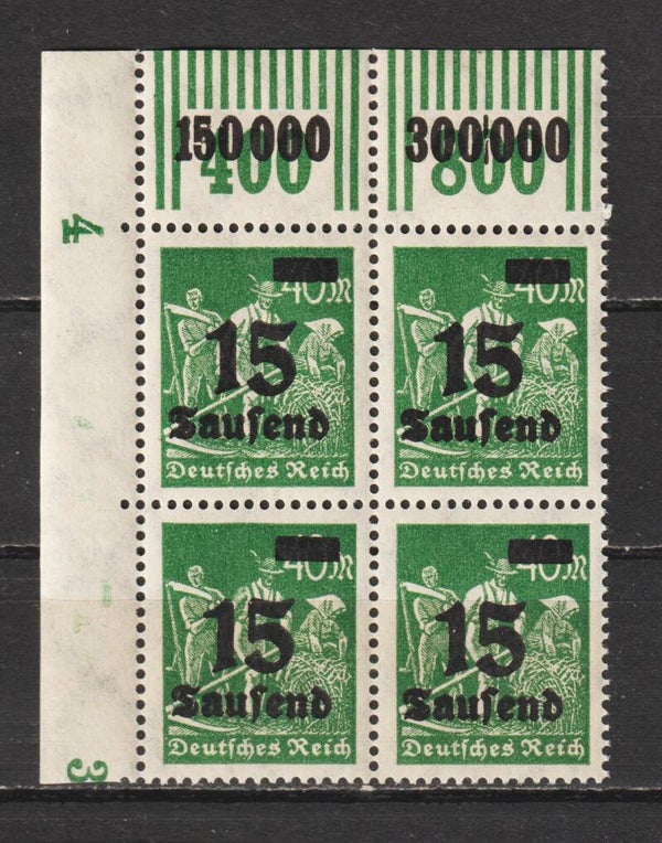 MiNr. 279 Wb postfrisch ** Oberrand Bogenecke