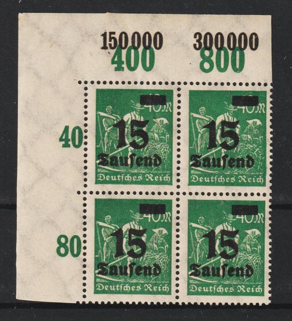 MiNr. 279 P postfrisch ** Oberrand Bogenecke