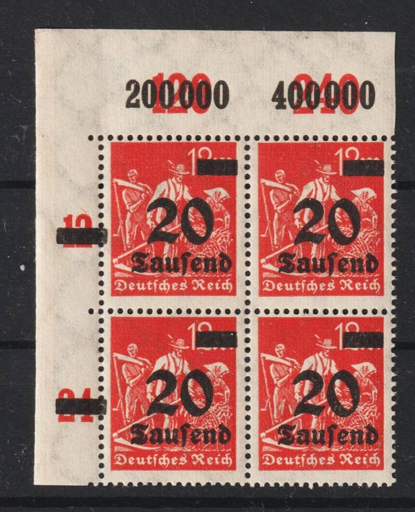 MiNr. 280 postfrische ** Oberrand Bogenecke