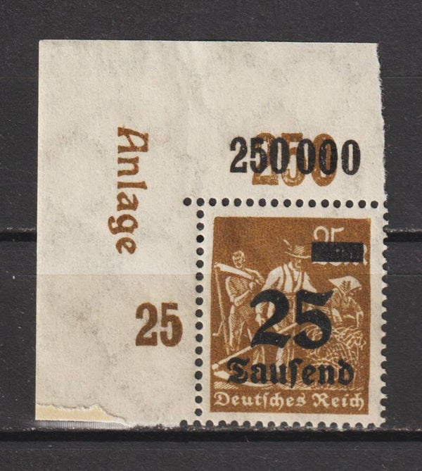 MiNr. 283 postfrisch ** Oberrand Bogenecke DZ Anlage
