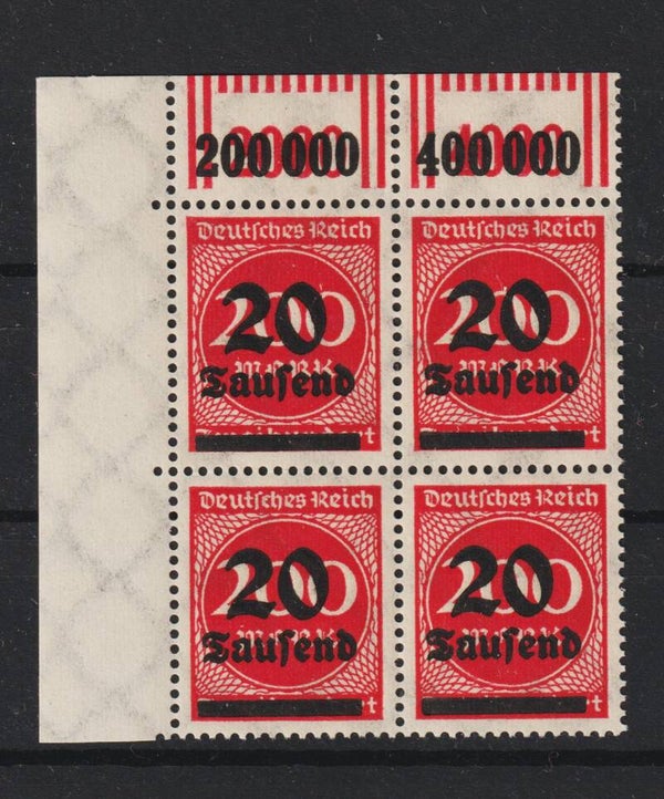 MiNr. 282 postfrisch ** Oberrand Bogenecke