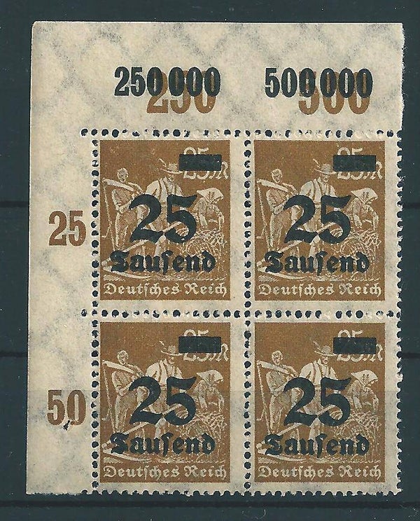 MiNr. 283 postfrische ** Oberrand Bogenecke