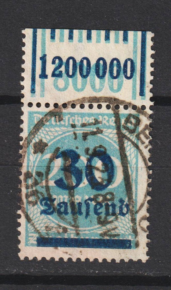 MiNr. 285 Oberrand gestempelt, geprüft