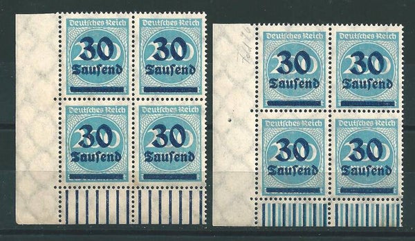 MiNr. 285 postfrisch **, Bogenecken, beide Typen