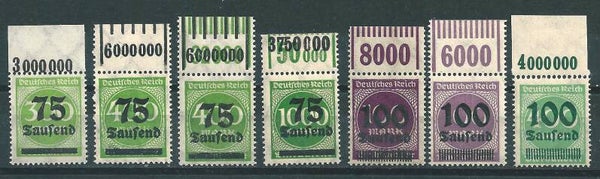 MiNr. 286-290 Oberrand postfrisch (0433)