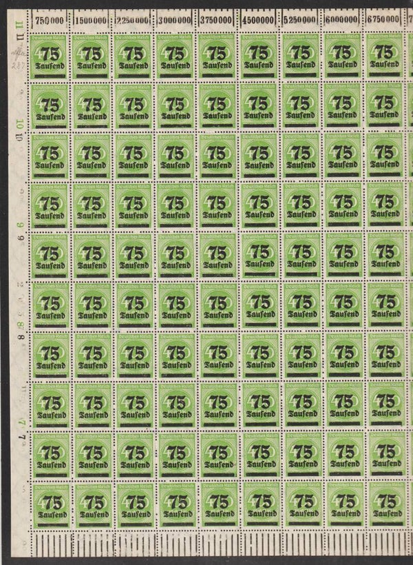 MiNr. 287 postfrischer ** Bogen